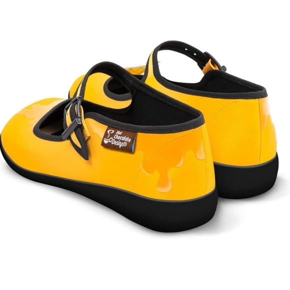 Hot Chocolate Design Chocolaticas Dark Gothic Canvas Women's Mary Jane Flat Shoe - Picture 3 of 7